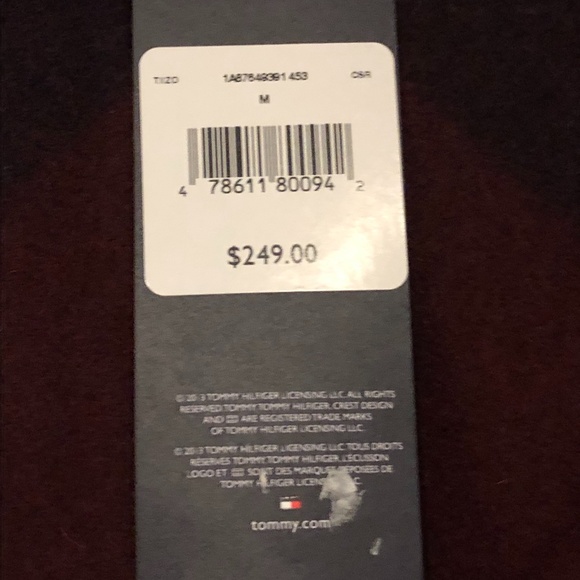 NWT Tommy Hilfiger M Burgundy Plaid  Wool Jacket - Picture 4 of 15